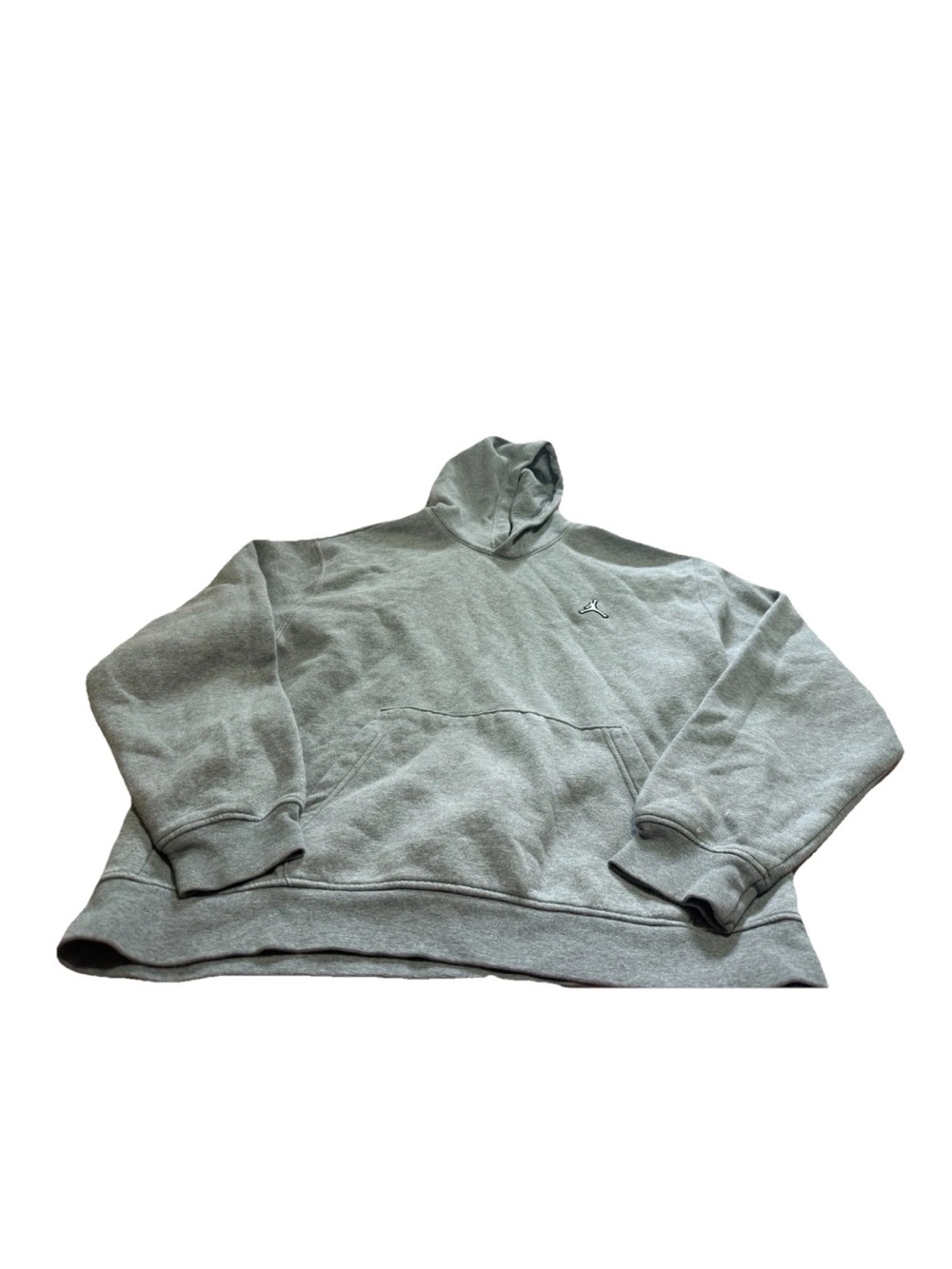 Air Jordan Men’s Grey/White Hoodie! Medium